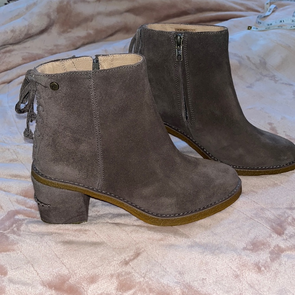 Cute and new suede Ugg booties.